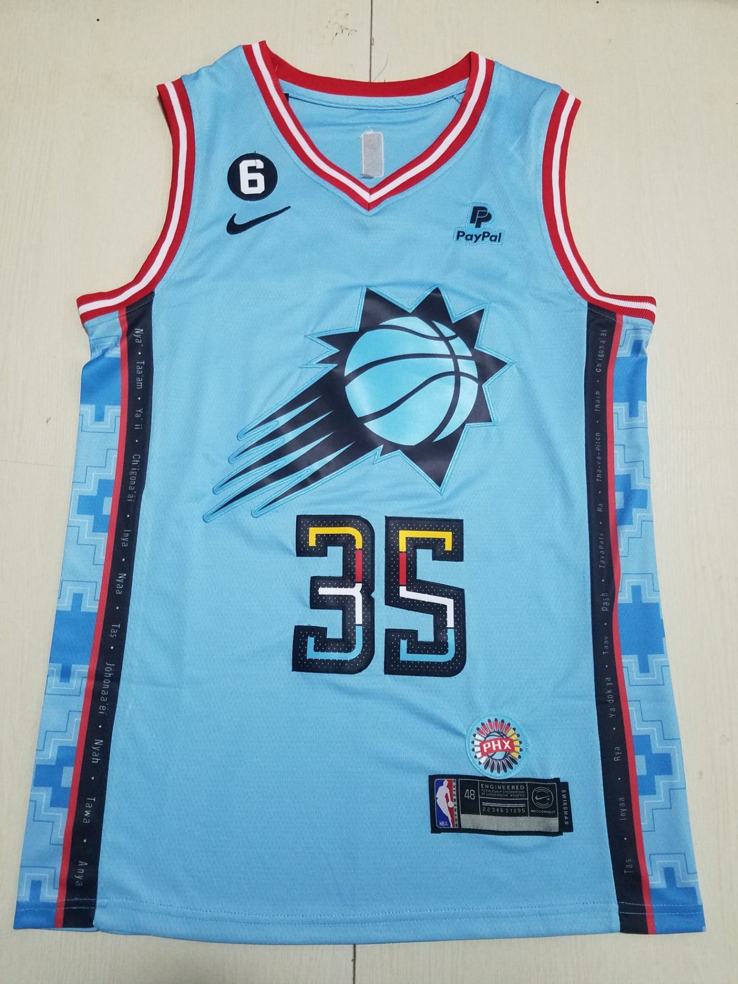 Men Phoenix Suns #35 Durant Light Blue Nike City Edition 2023 NBA Jersey->los angeles clippers->NBA Jersey